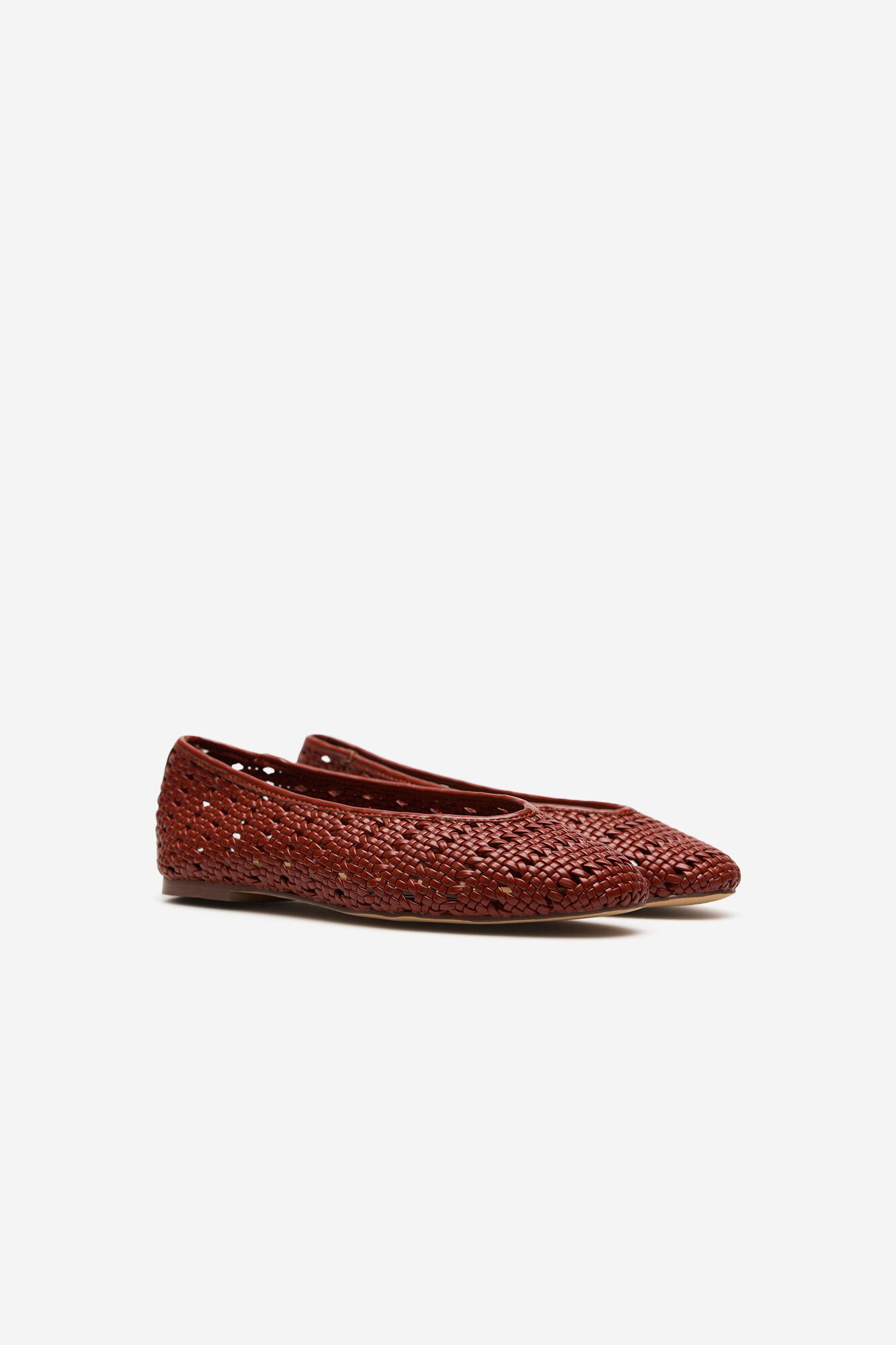 Cortefiel Braided ballerina Red