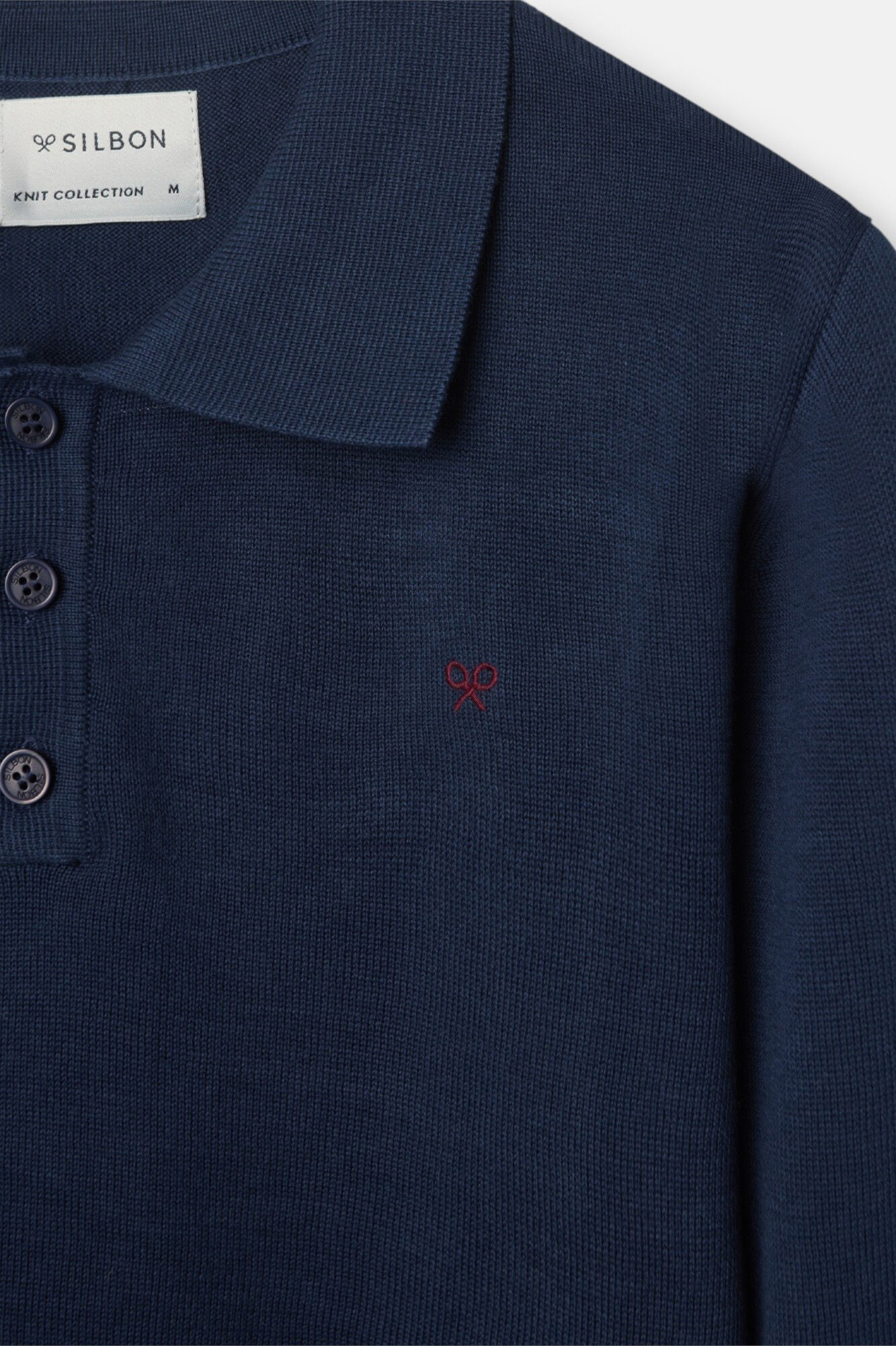 Silbon Jersey cuello polo Azul marino