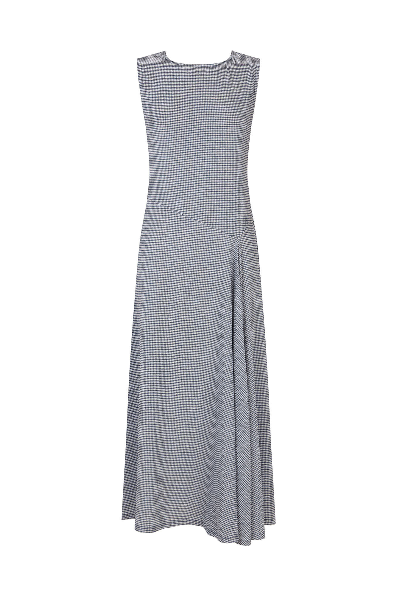 Cortefiel Vichy structured dress Blue