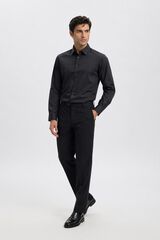 Selected Camisa Slim Fit de vestir Preto