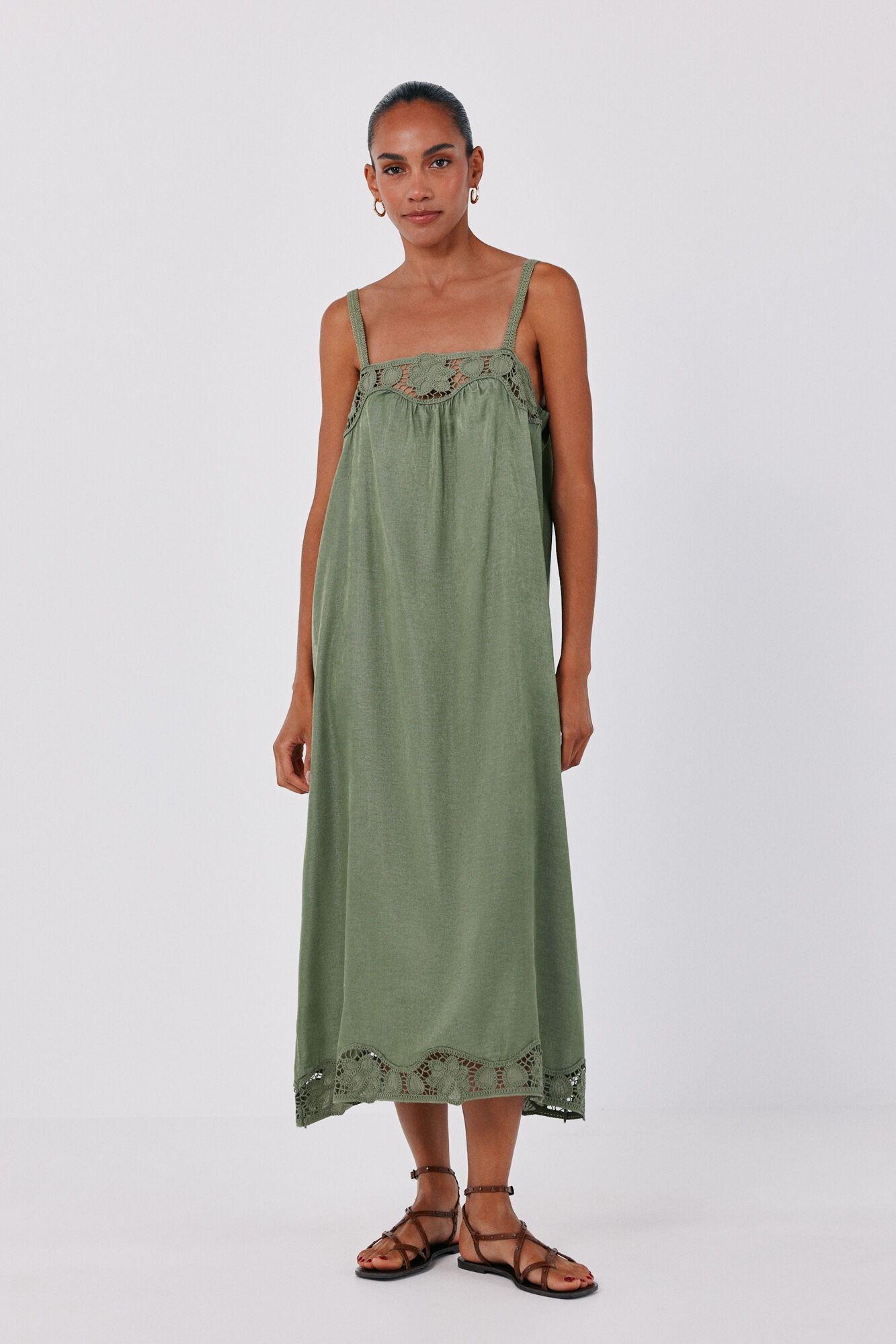 Cortefiel Vestido satinado lencero