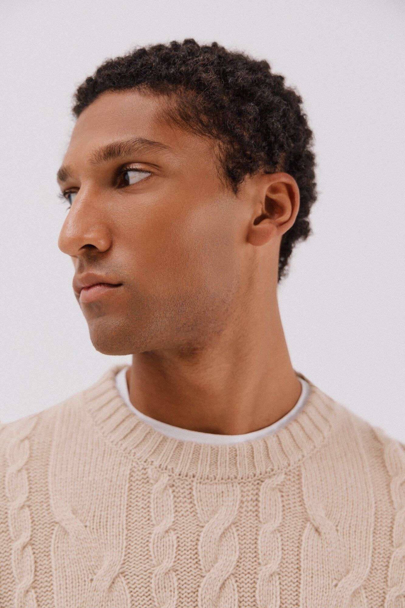 Cortefiel Su&eacute;ter de gola caixa de l&atilde; Tostado