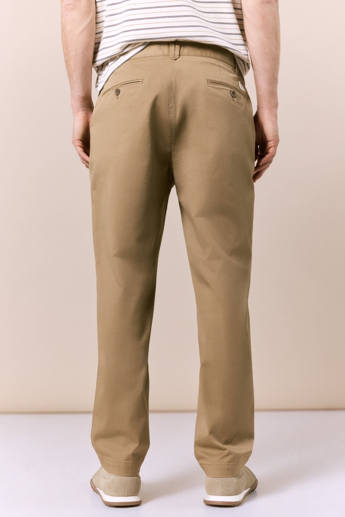 OOTO Cal&ccedil;a de fato coordenada em algod&atilde;o Castanho