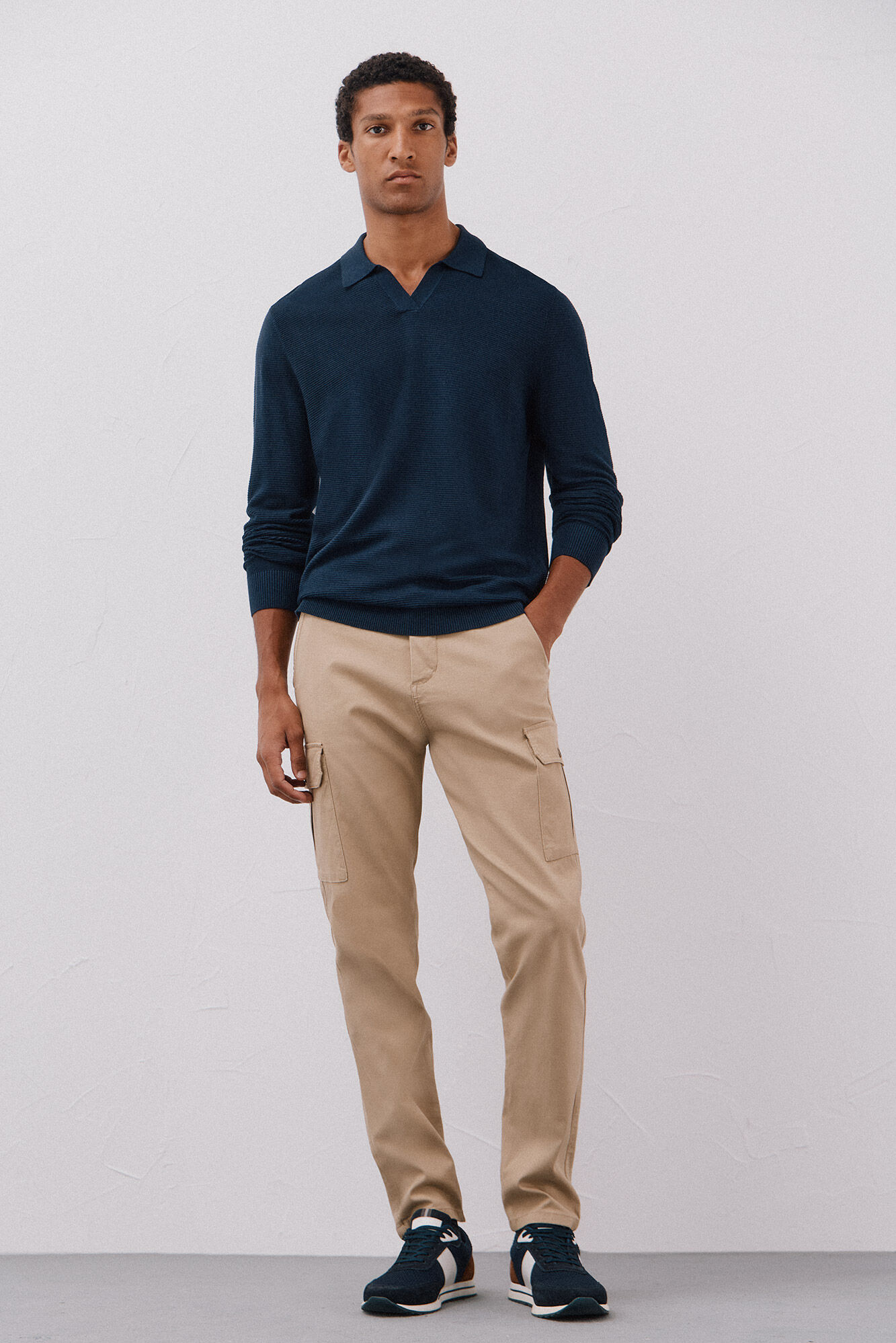 Cortefiel Fine knit jumper Navy