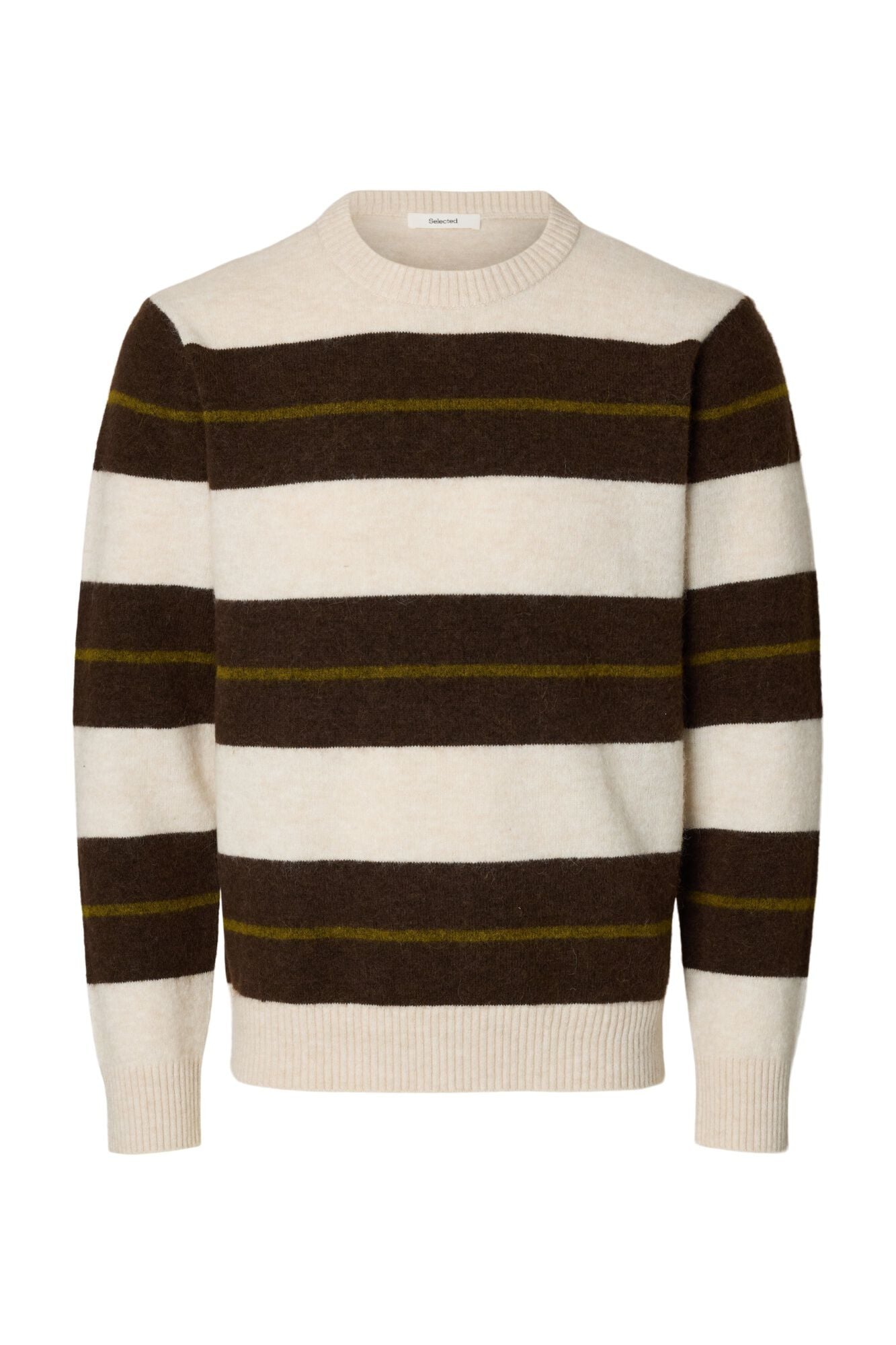 Selected Wool and alpaca jumper Beige