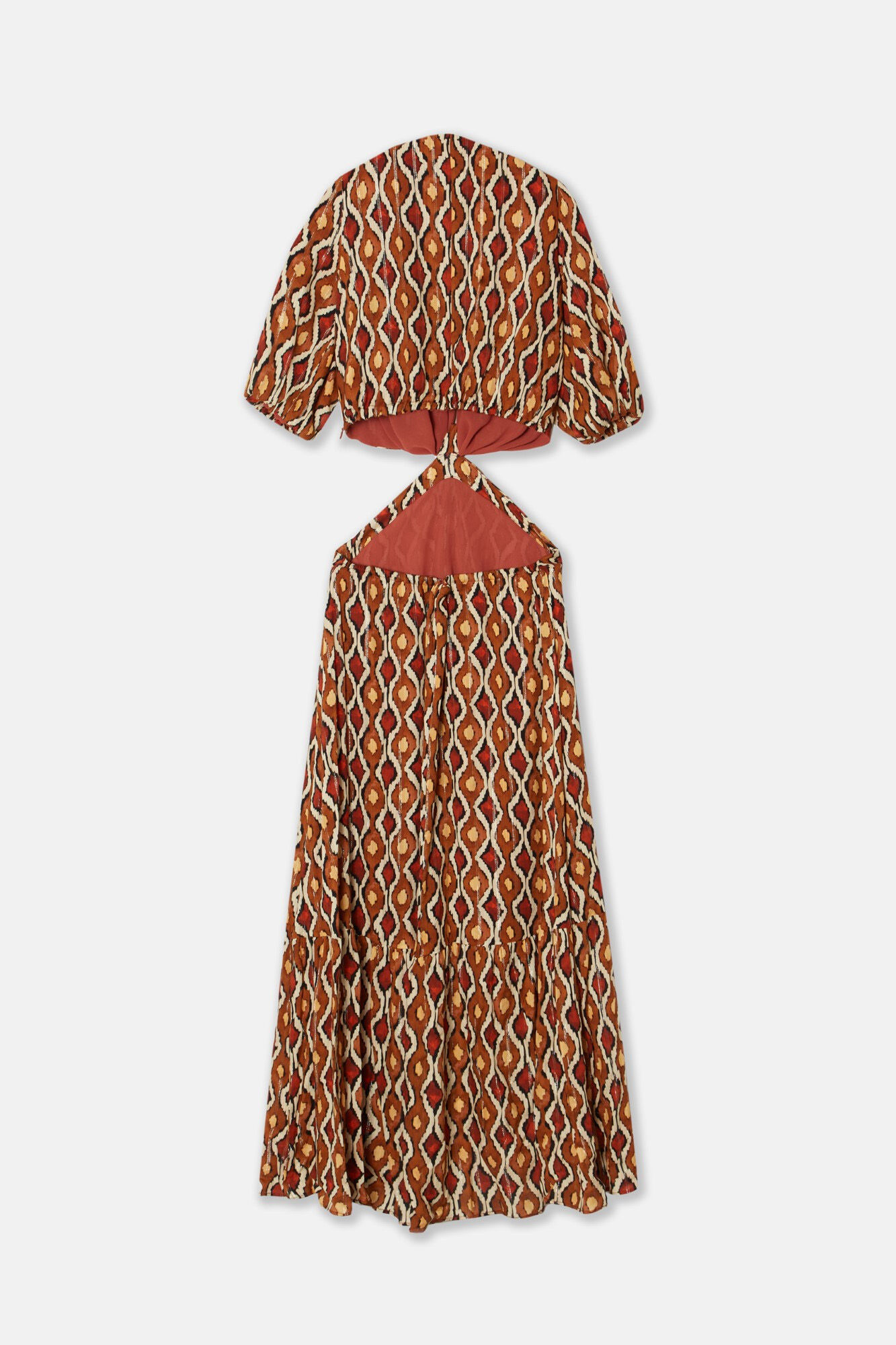 Silbon Vestido largo cut out estampado Estampado naranja