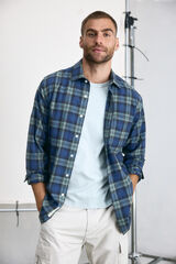 Cortefiel long sleeve tartan check shirt Printed green