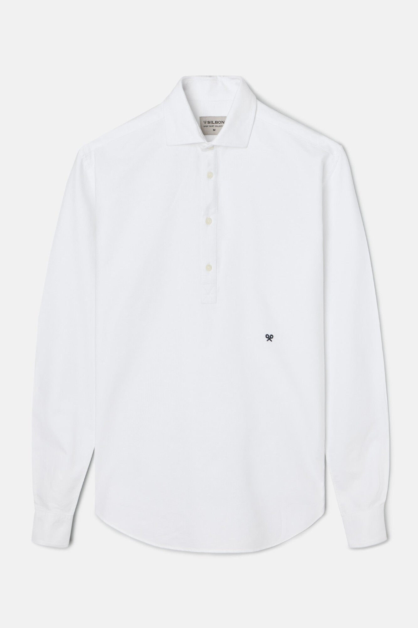 Silbon Oxford sport t-shirt White