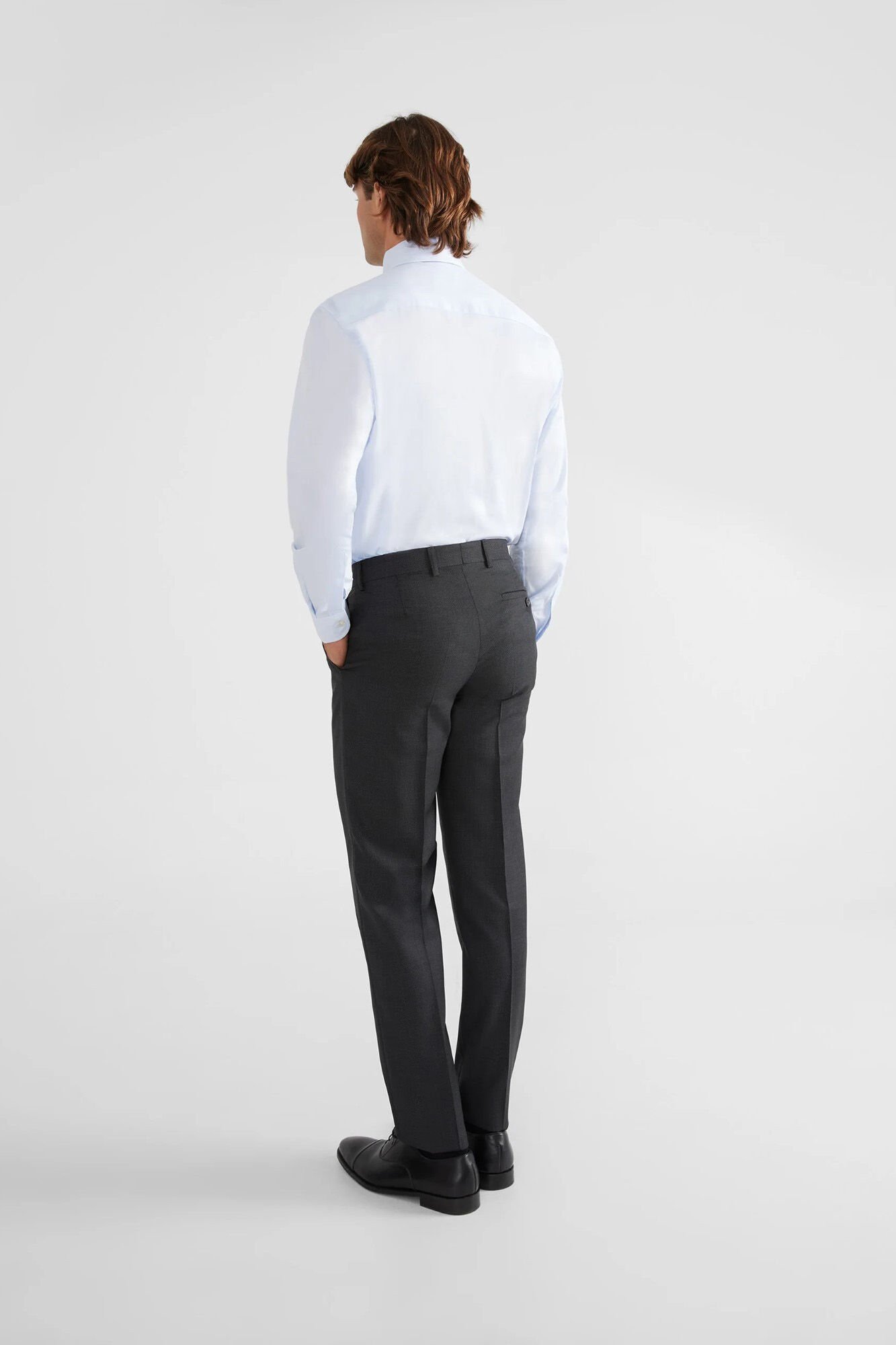 Silbon Camisa de vestir punho simples Azul