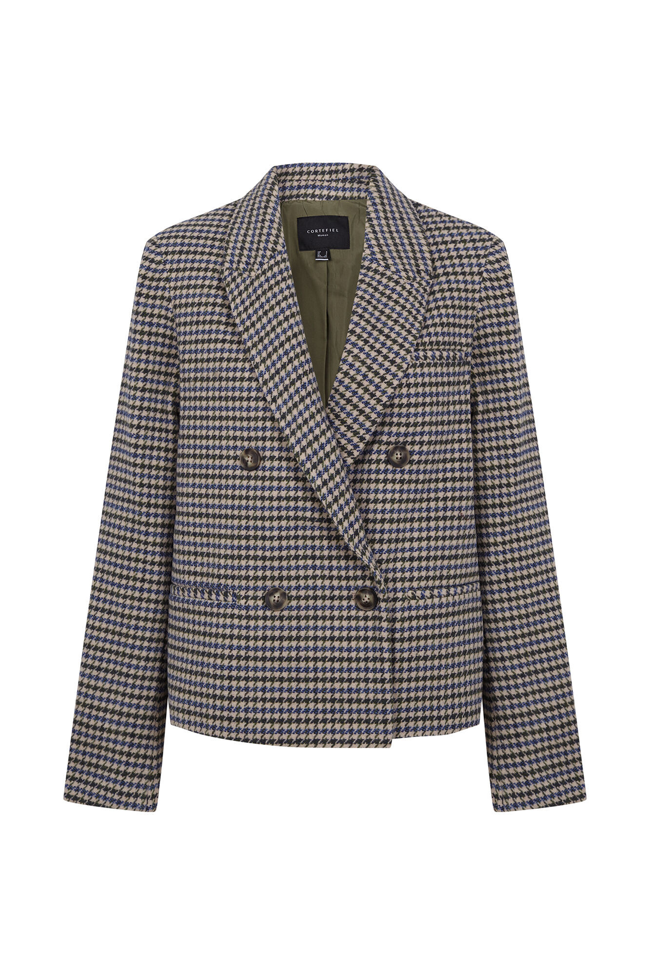 Cortefiel Short blazer Printed blue