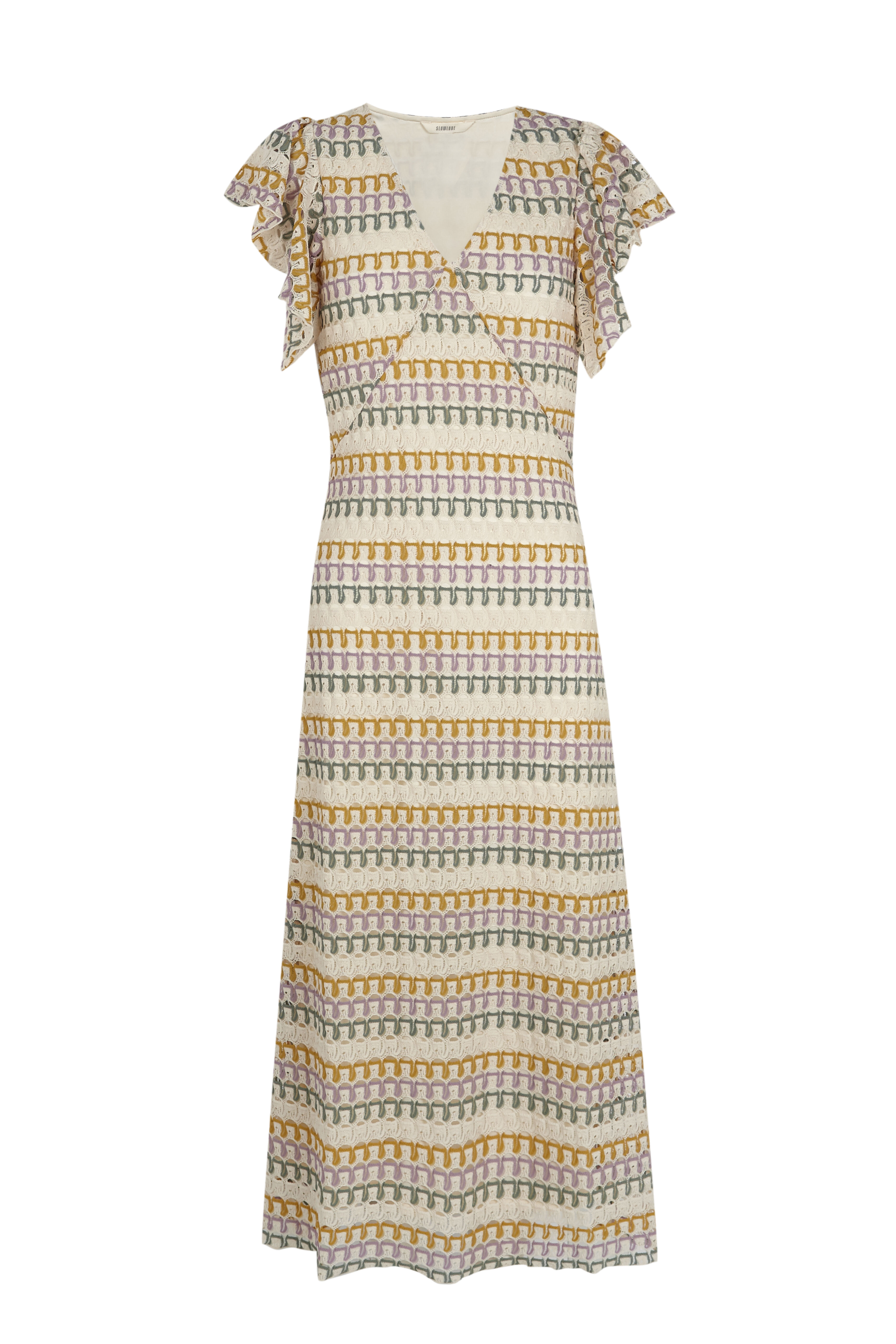 Slowlove Vestido com estrutura multicolor Laranja