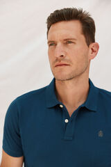 Cortefiel Essential slim polo shirt Blue
