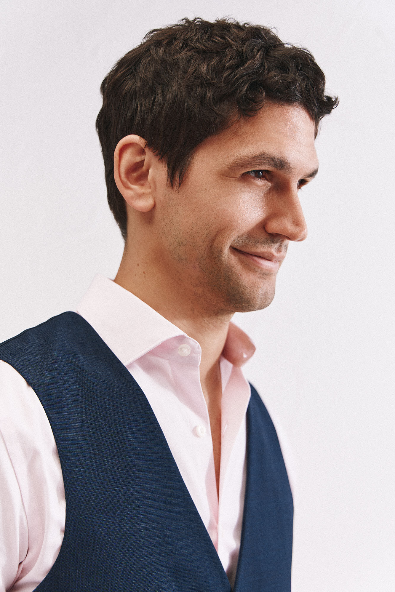 Cortefiel Blue slim fit waistcoat