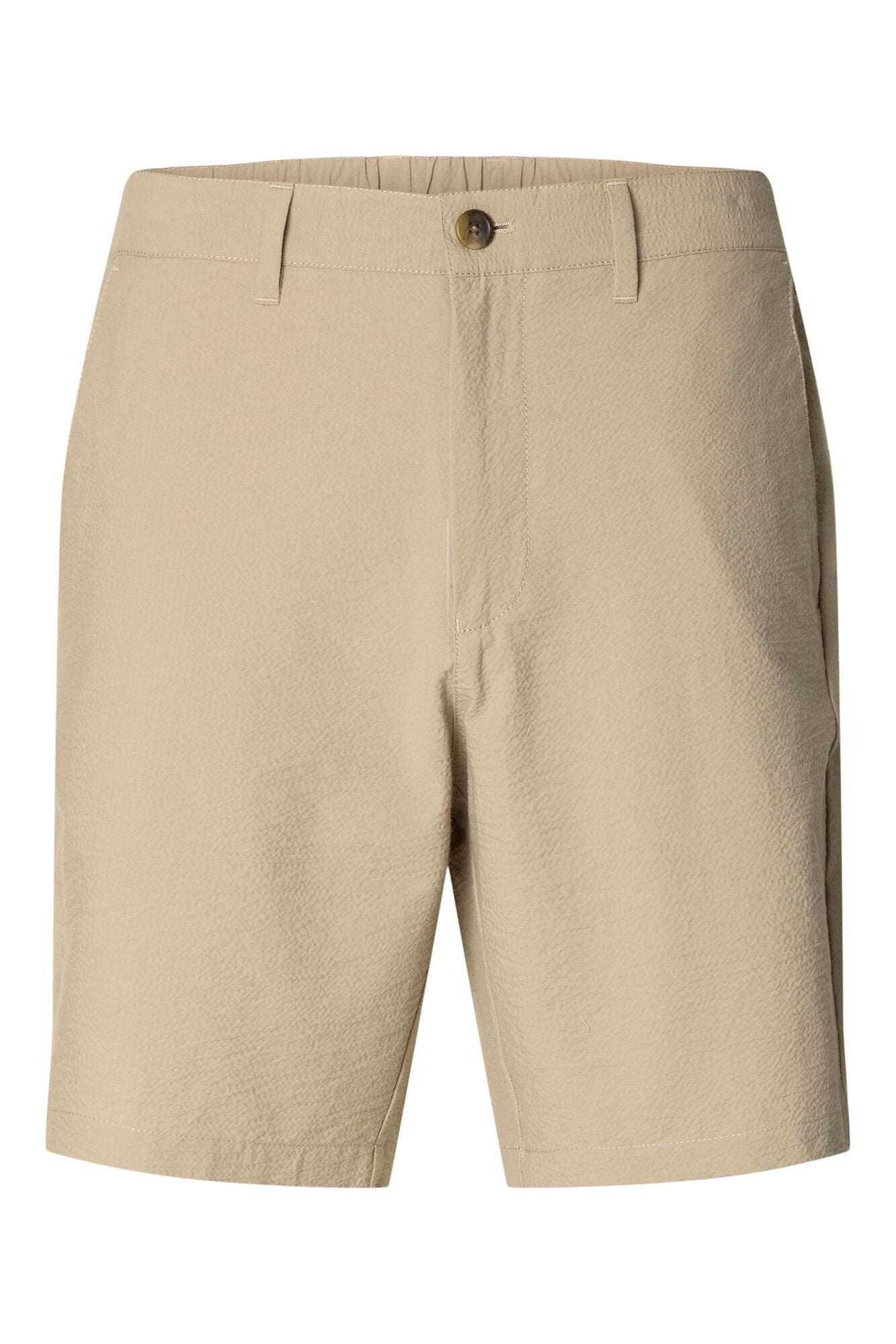 Selected Structured fabric short trousers Beige