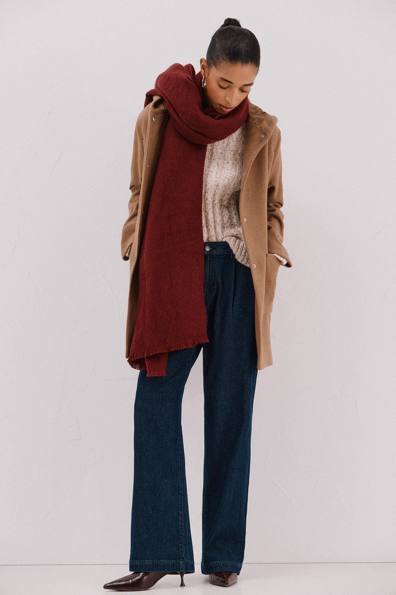 Cortefiel capuz com Sobretudo