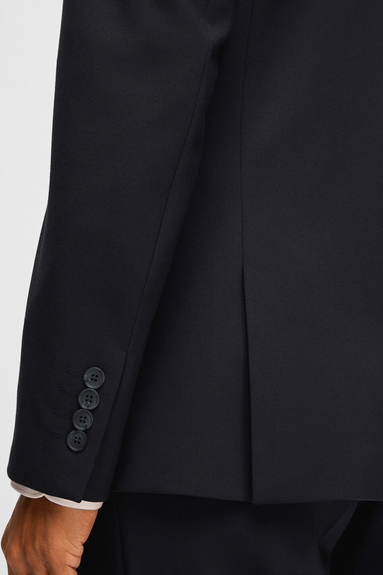 Selected Blazer Slim Fit estilo malha confecionado com Lenzing Ecovero Azul