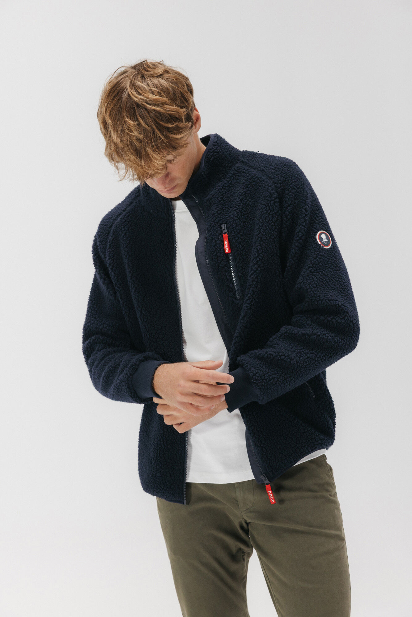 elPulpo Blus&atilde;o de forro polar Vancouver Azul