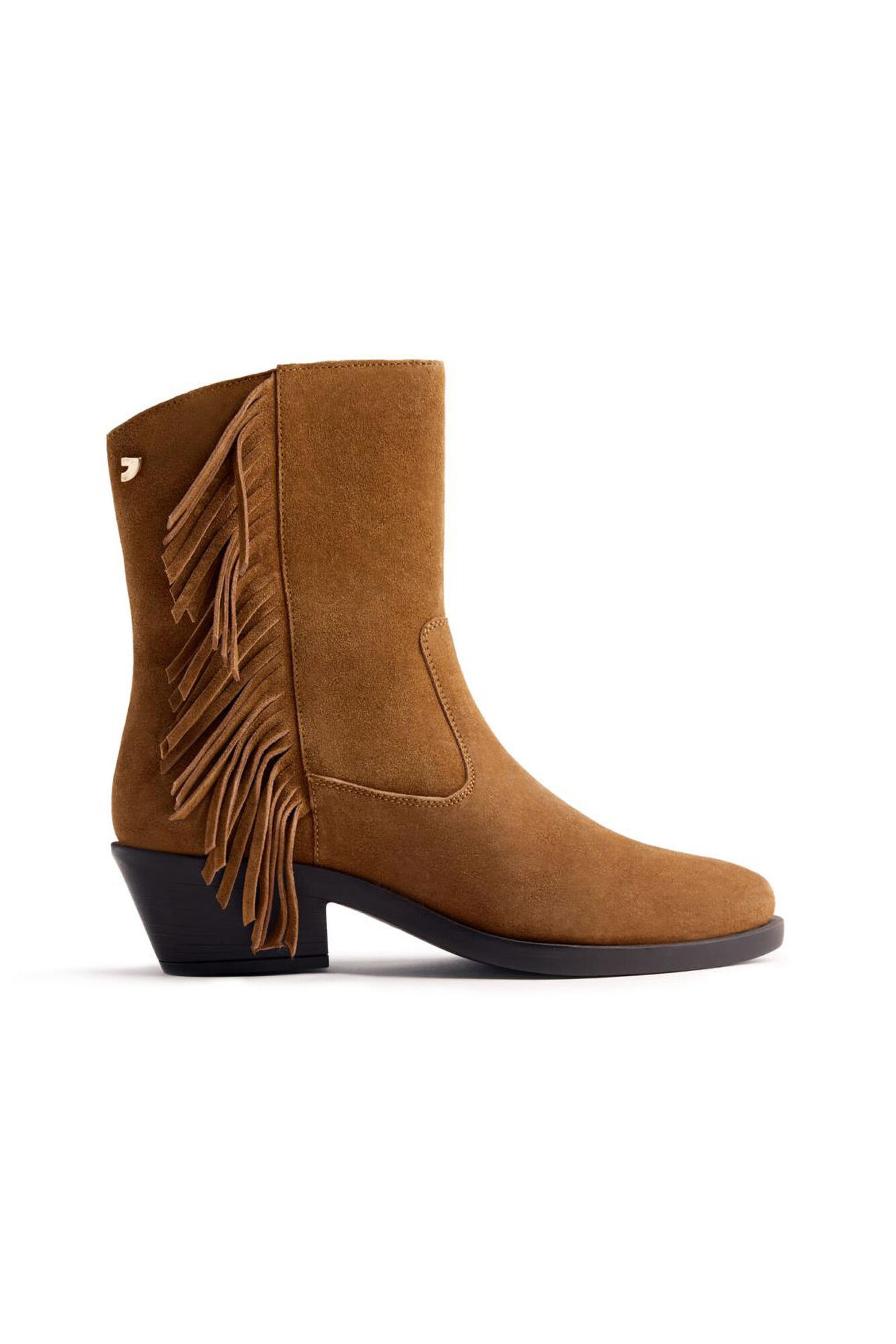 Gioseppo Botins de cowboy de pele com franjas Kasson