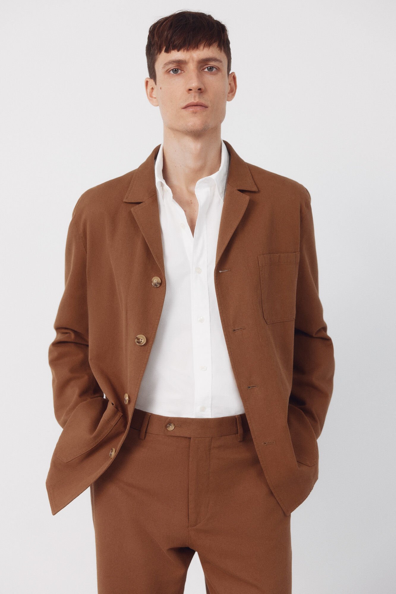 Cortefiel Coordinated linen blend blazer