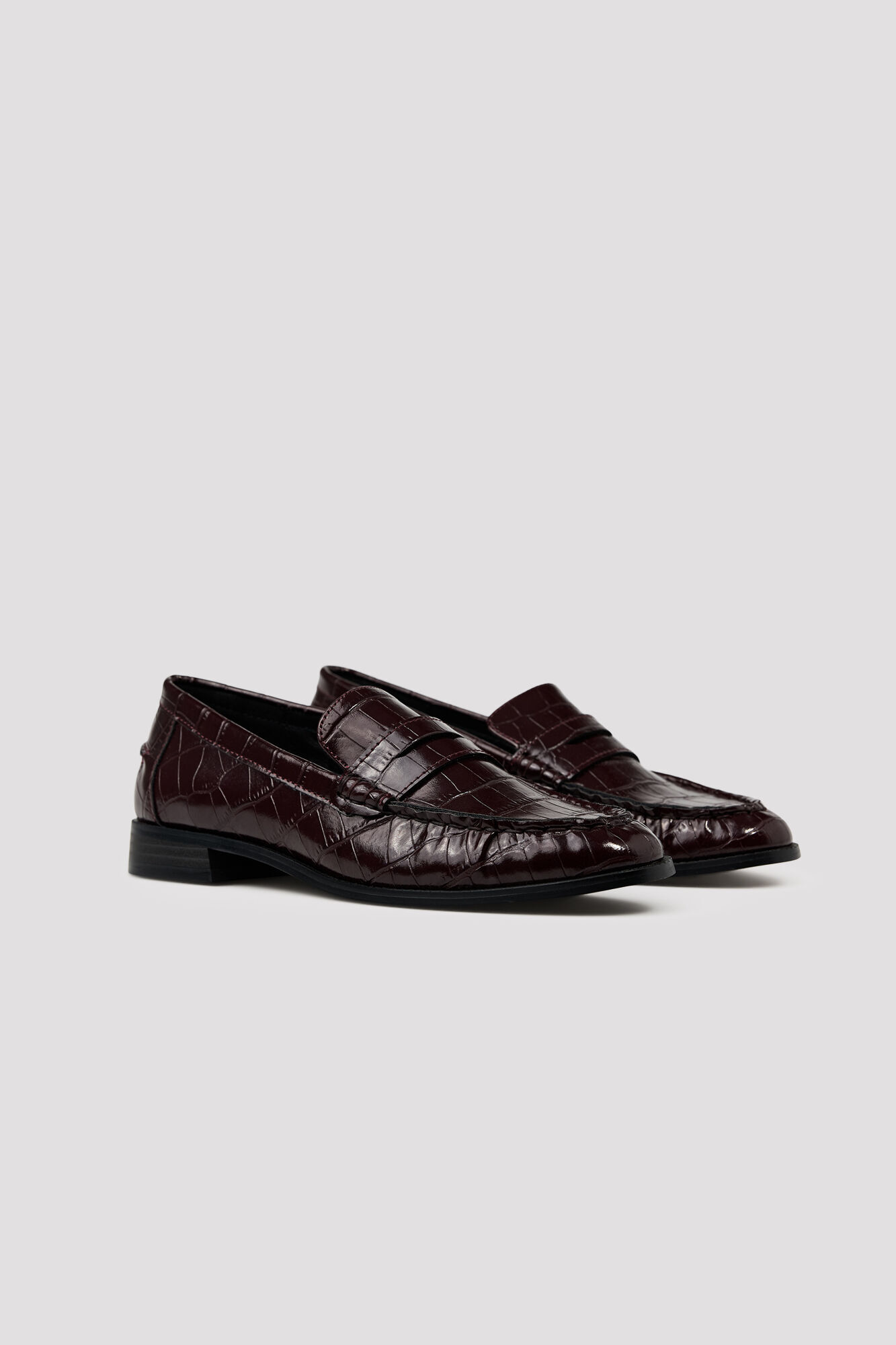 Cortefiel Textured loafers Brown