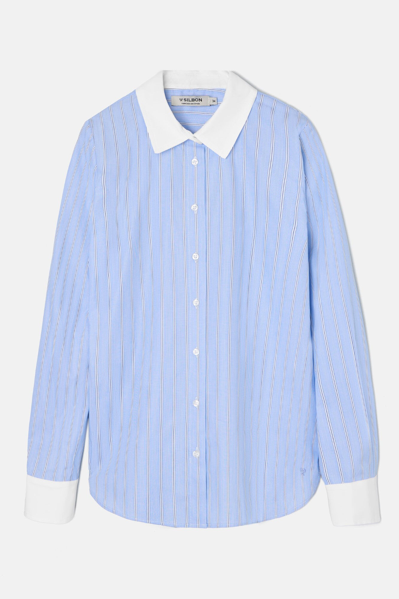 Silbon Camisa de gola Azul