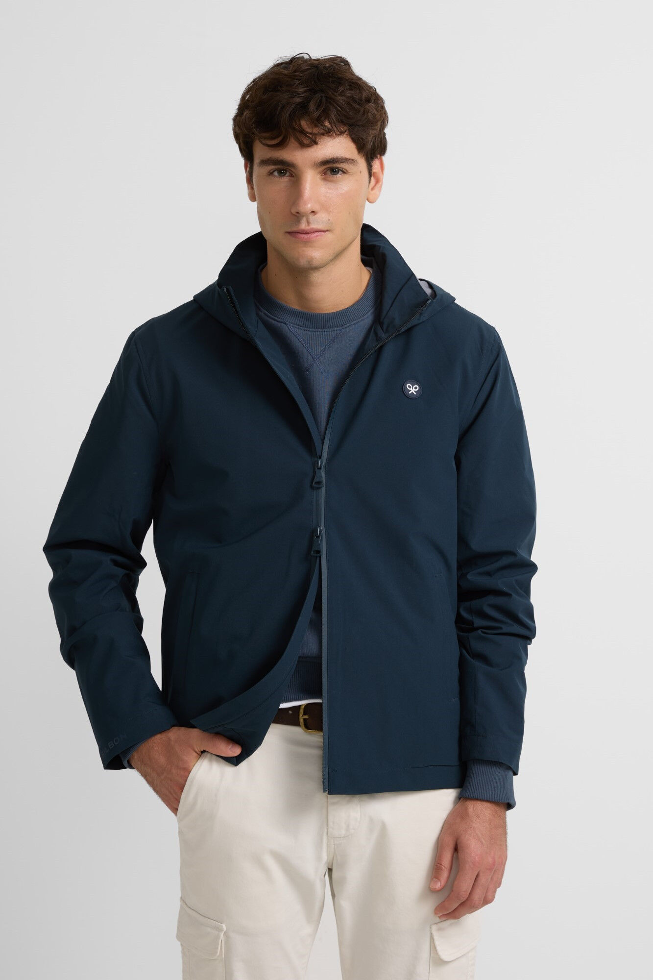 Silbon Chaqueta cortavientos capucha Azul marino