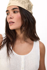 Slowlove Top tirantes botones Branco