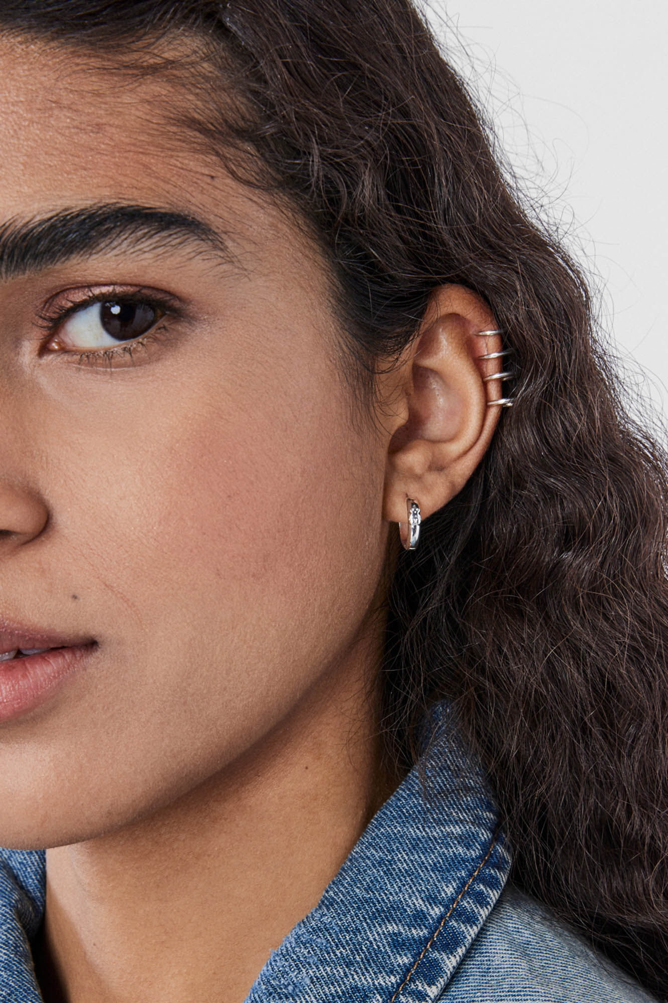 Tous Pendientes aro oso de plata TOUS Basics Gris