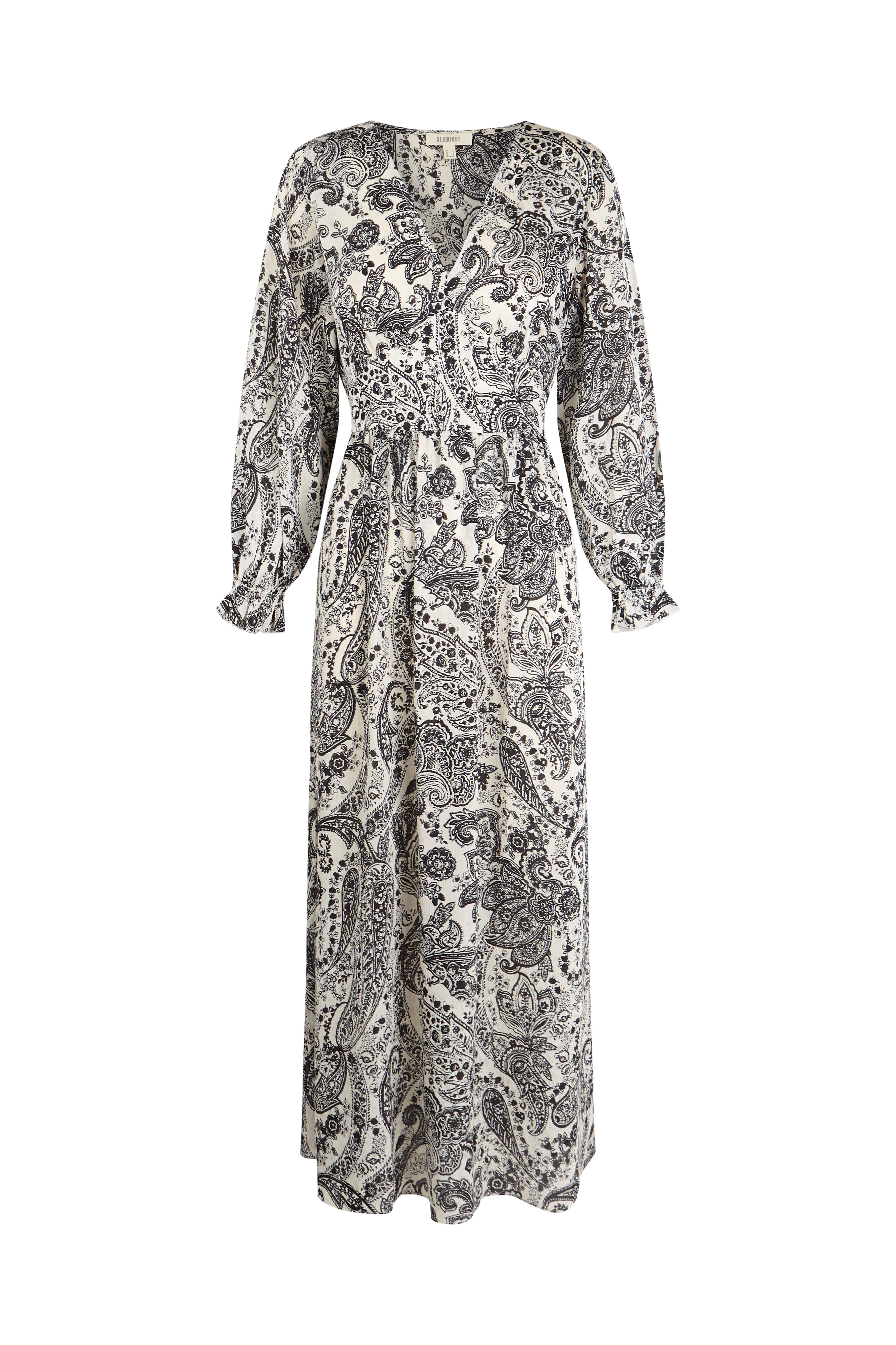 Slowlove Vestido fluido jacquard Estampado blanco