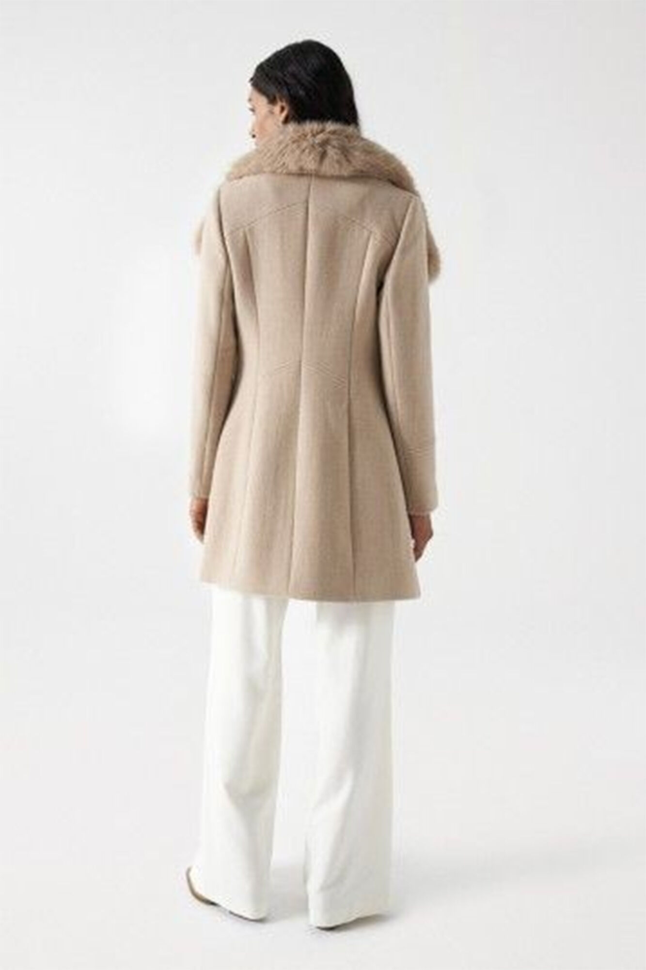 Salsa Jeans Sobretudo de l&atilde; Tostado