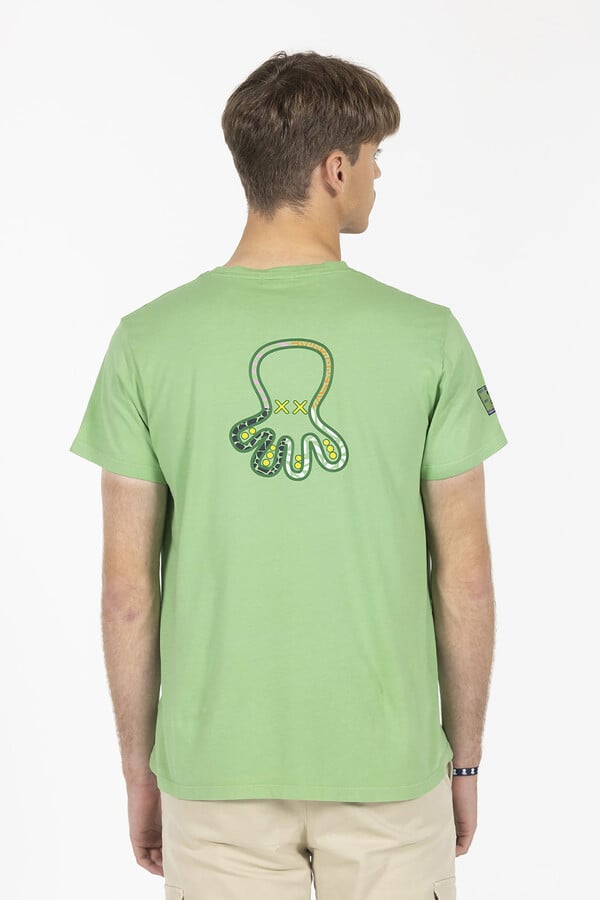 Cortefiel T-shirt logo estampado formas Verde