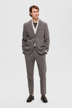 Cortefiel Slim fit blazer with pockets Grey