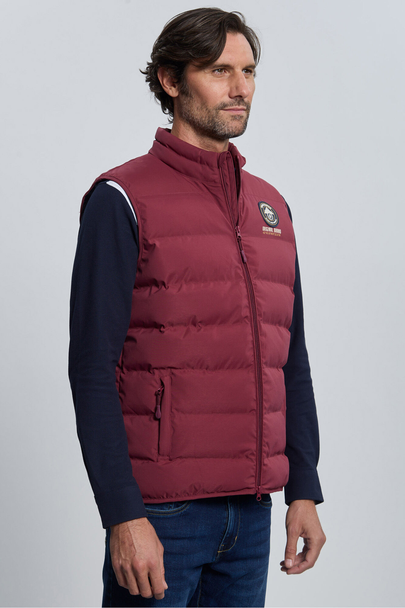 Valecuatro Colete acolchoado bord&ocirc; com 3 escudos Granada