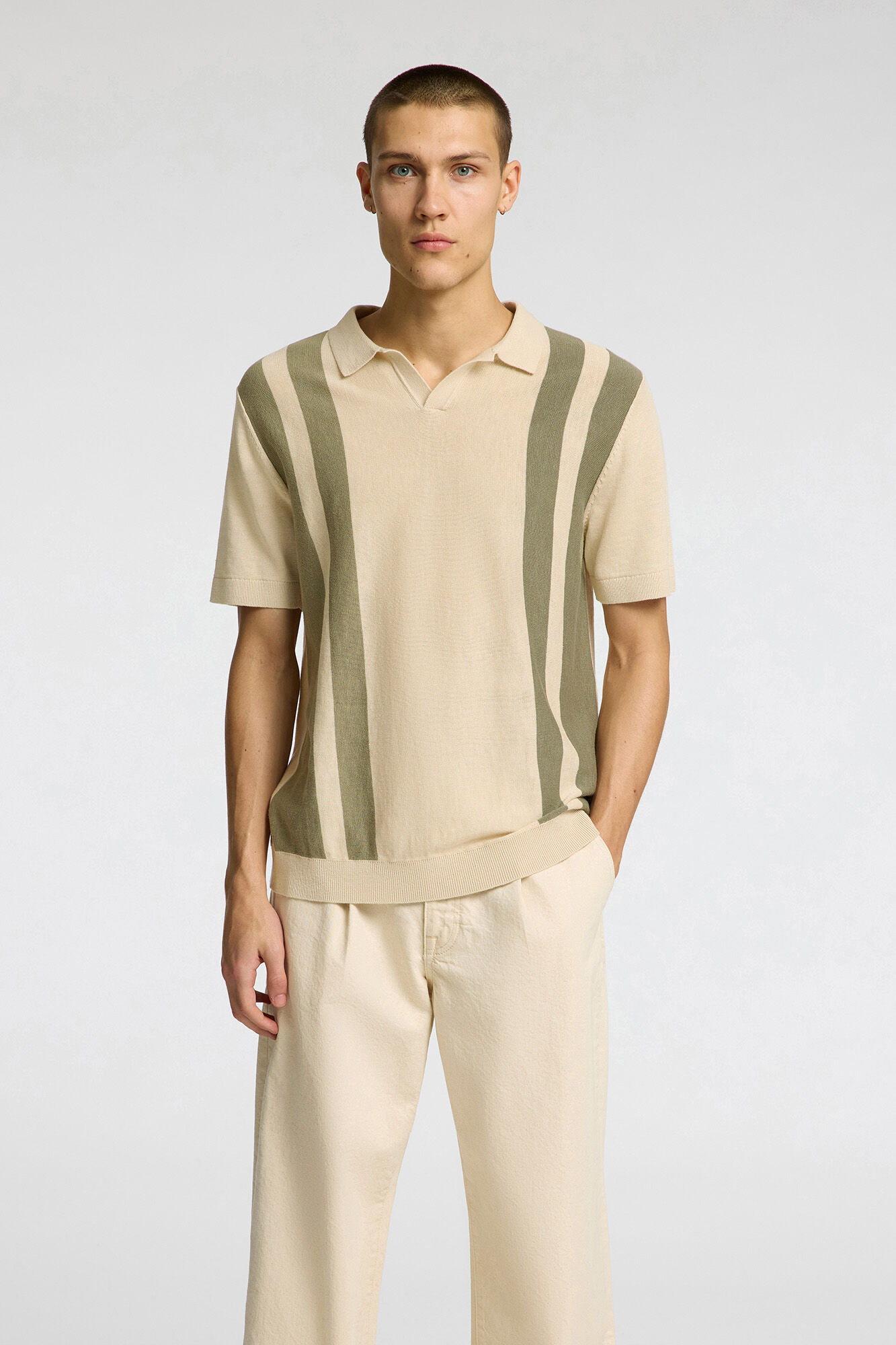 Selected Polo de lino de manga corta