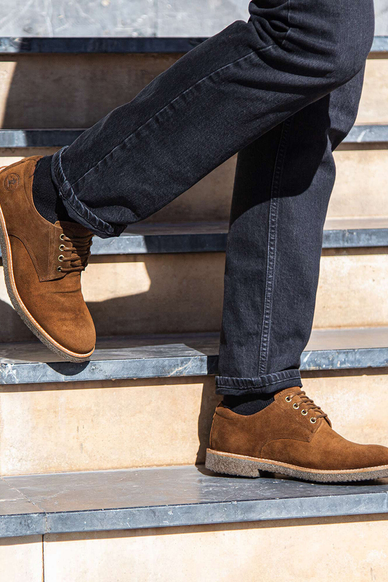 Panama Jack Sapatos de pele masculinos Castanho