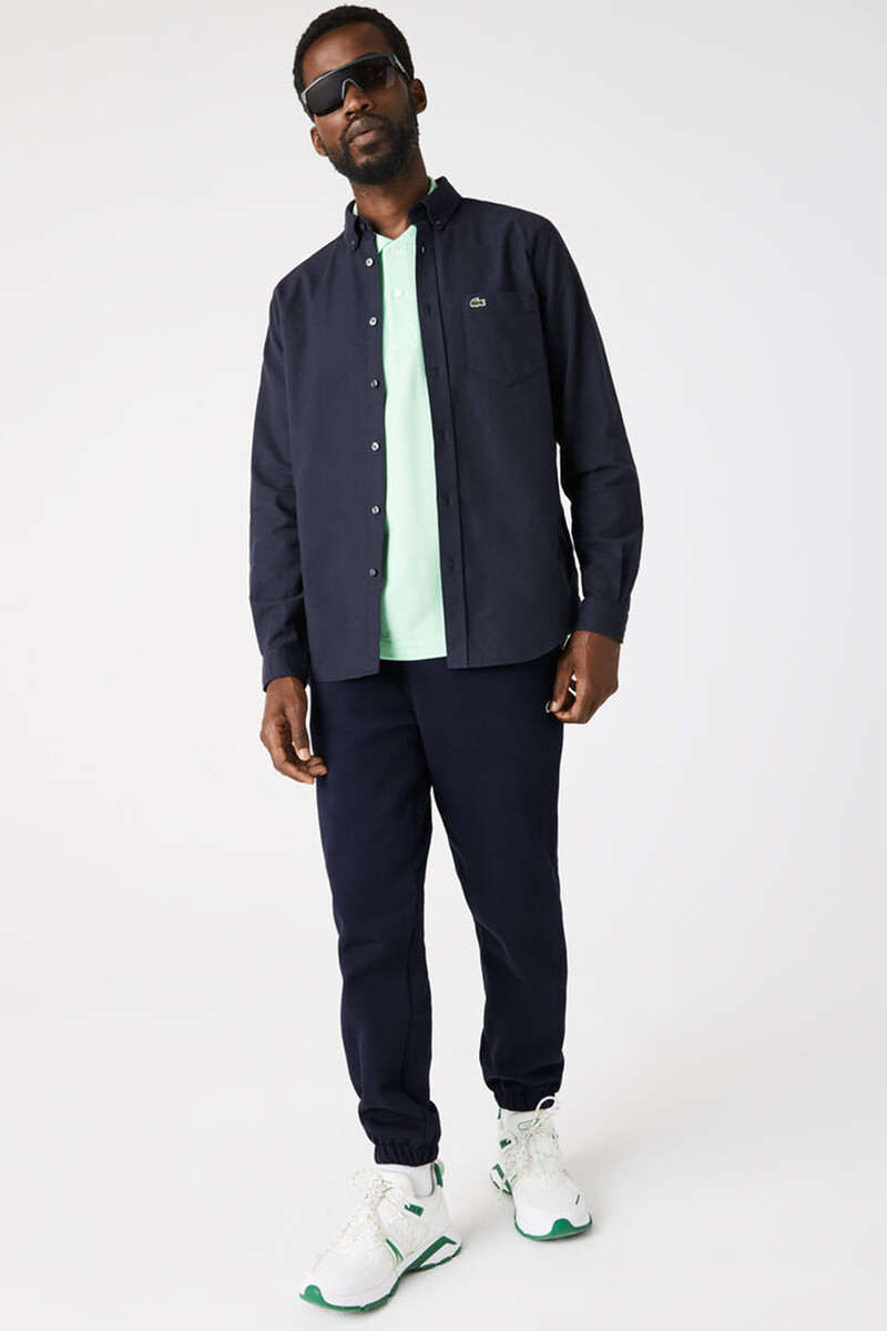 pedro del hierro Camisa oscura con cuello abotonado En oferta