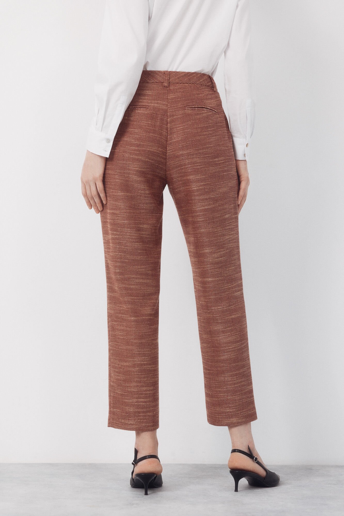 Cortefiel Slim fit trousers Orange