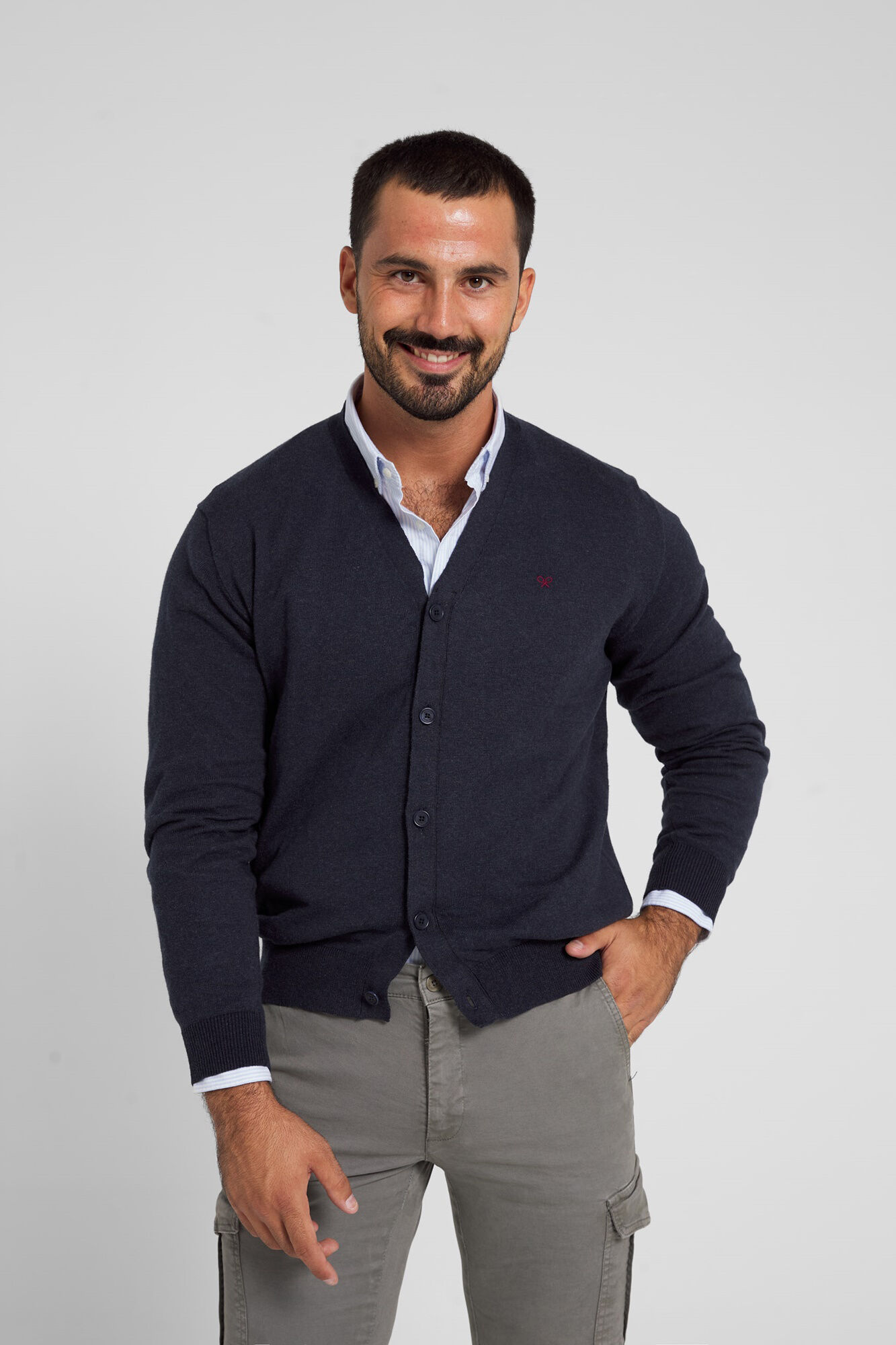 Silbon Cardigan classic azul marino Azul marino