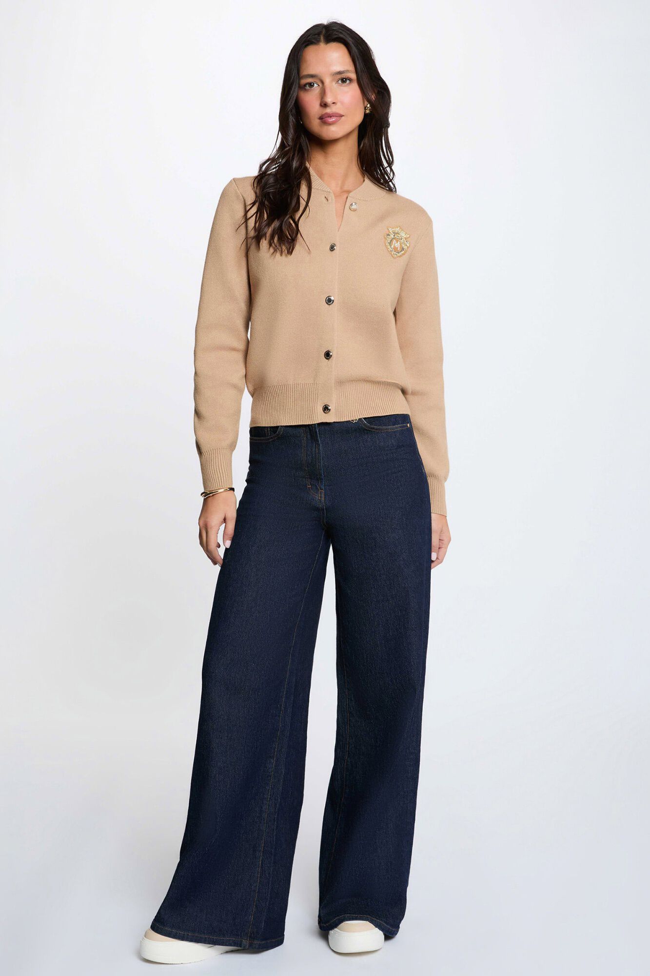 Morgan Camisola com gola teddy