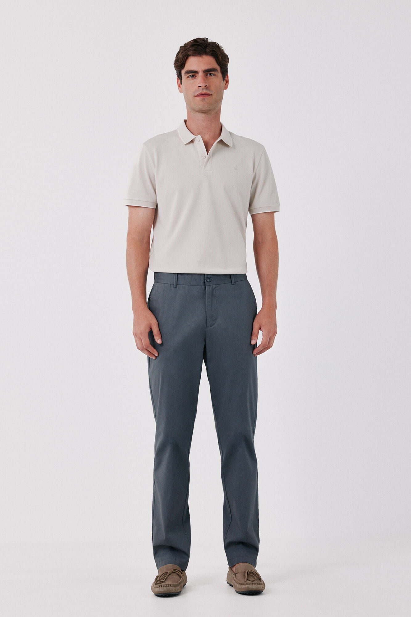 Cortefiel Print regular chinos