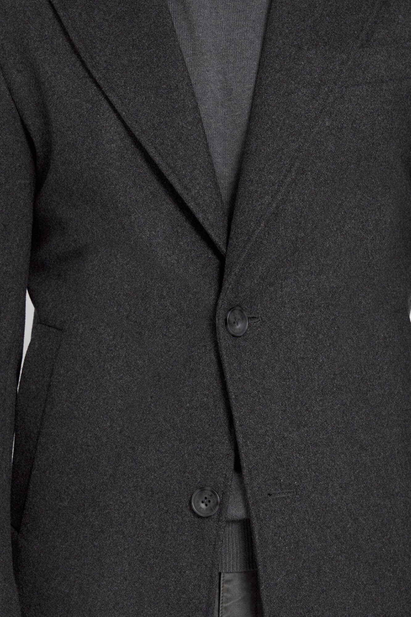 Silbon Sobretudo l&atilde; cinzento Cinzento