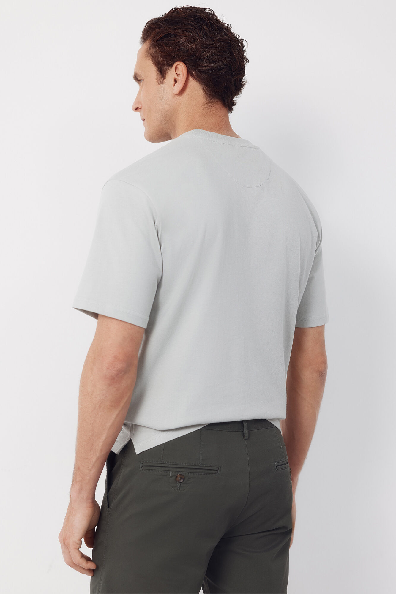 Cortefiel Plain T-shirt Grey