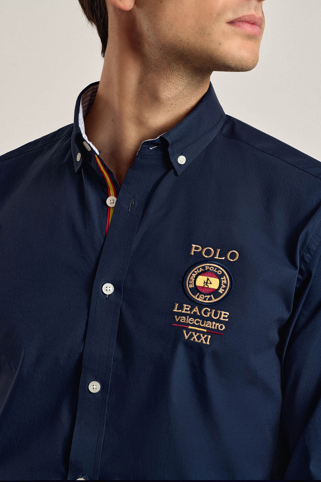 Valecuatro Camisa masculina azul marinho Valecuatro Espanha Azul