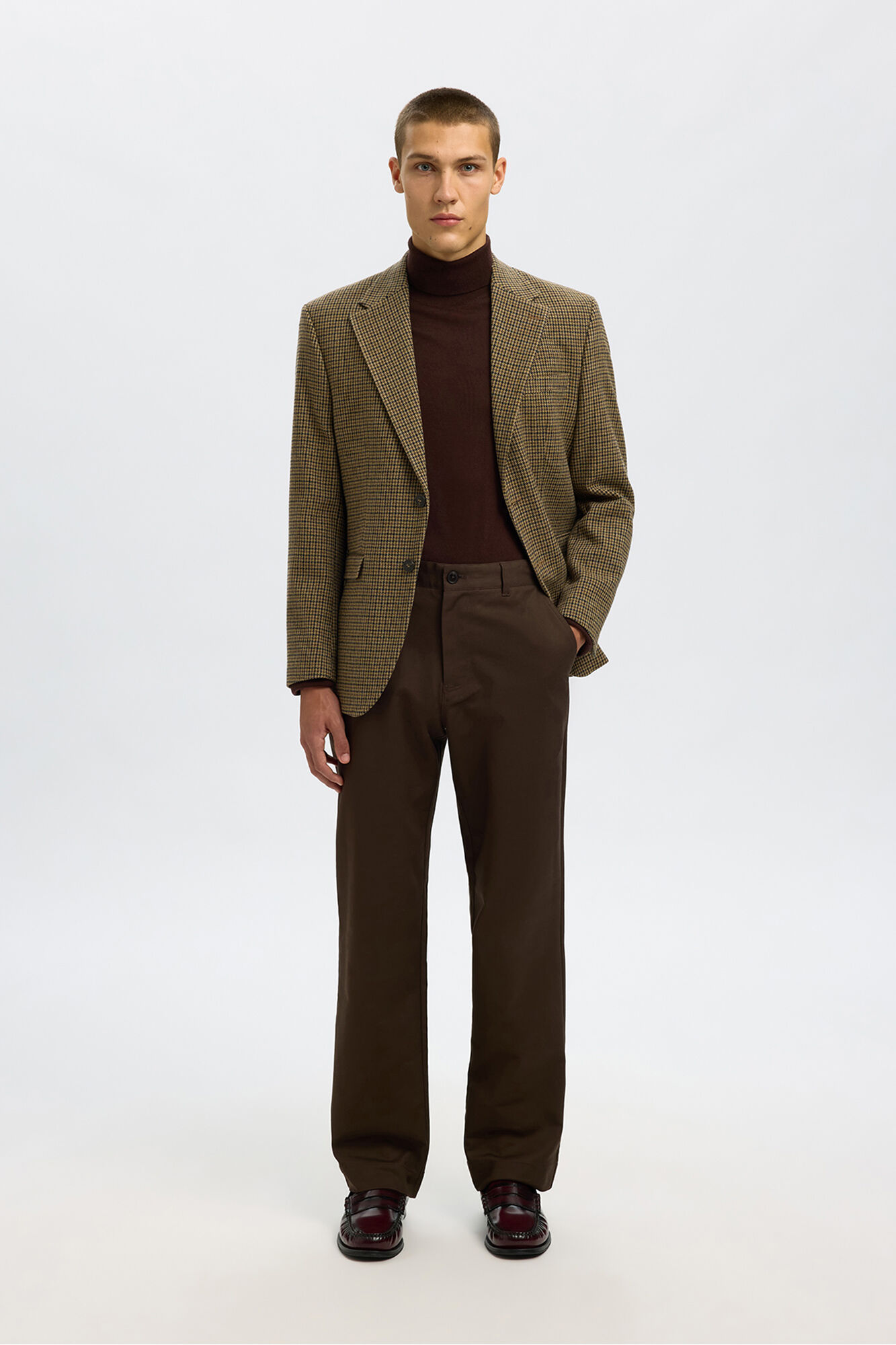 Selected Blazer de l&atilde; de corte regular