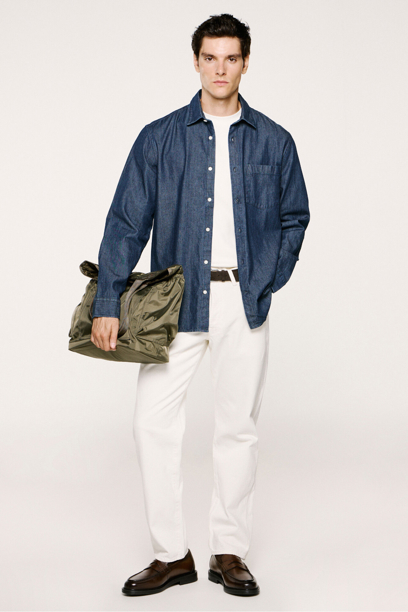 Selected Camisa vaquera ligera 100% algod&oacute;n org&aacute;nico. Azul marino