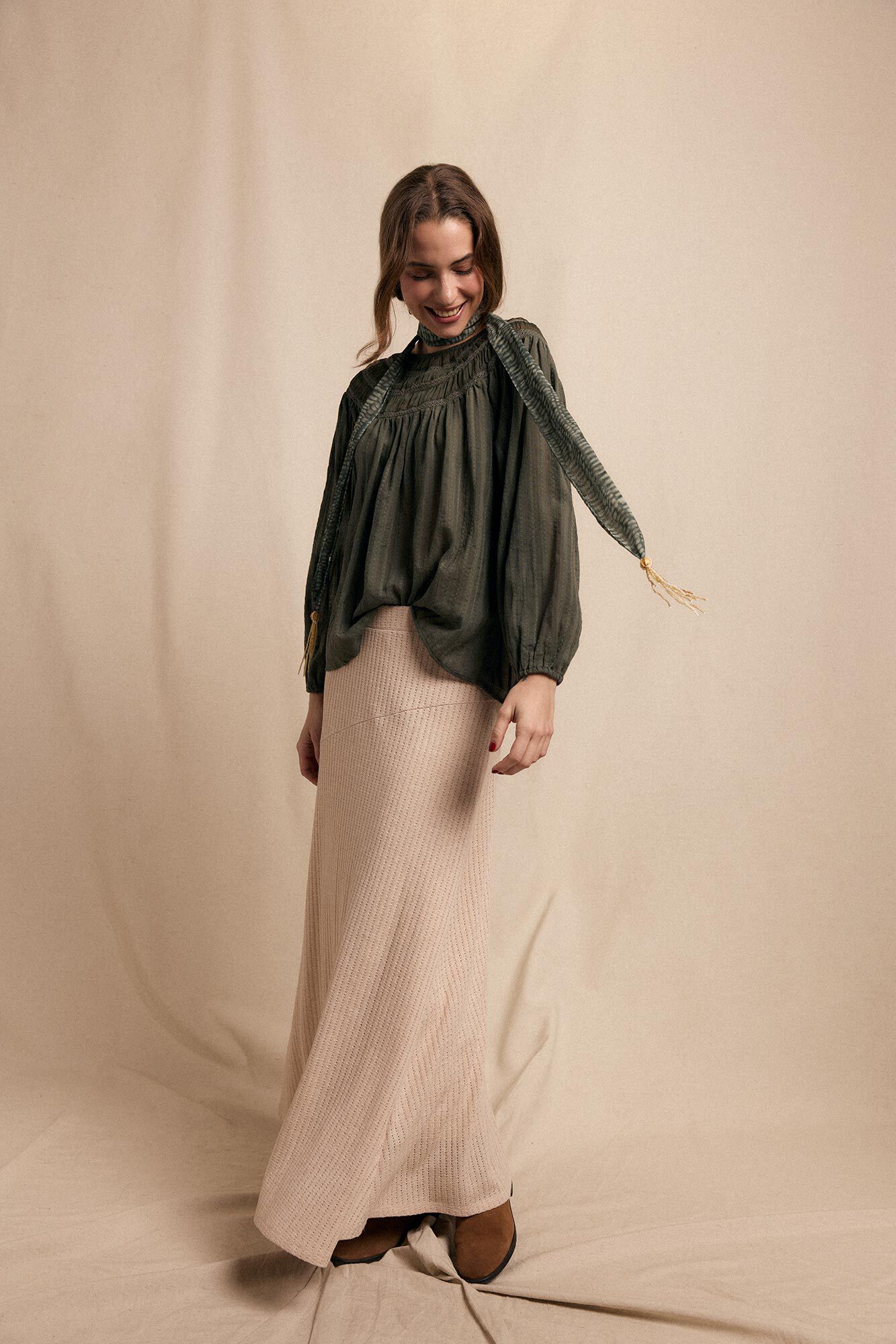 Slowlove Blusa combinada Verde