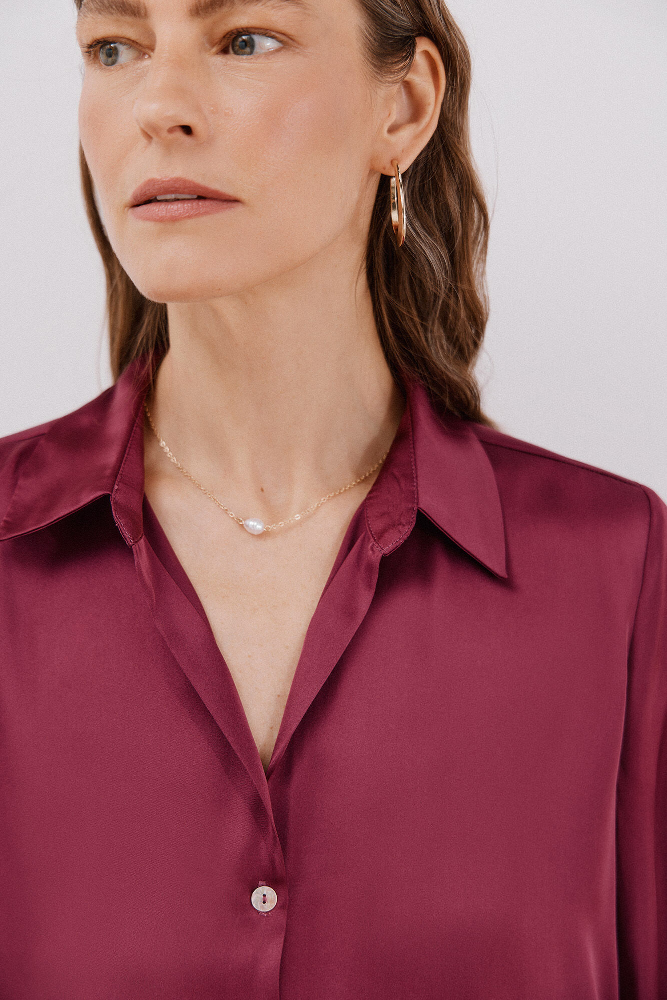 Cortefiel Camisa acetinada