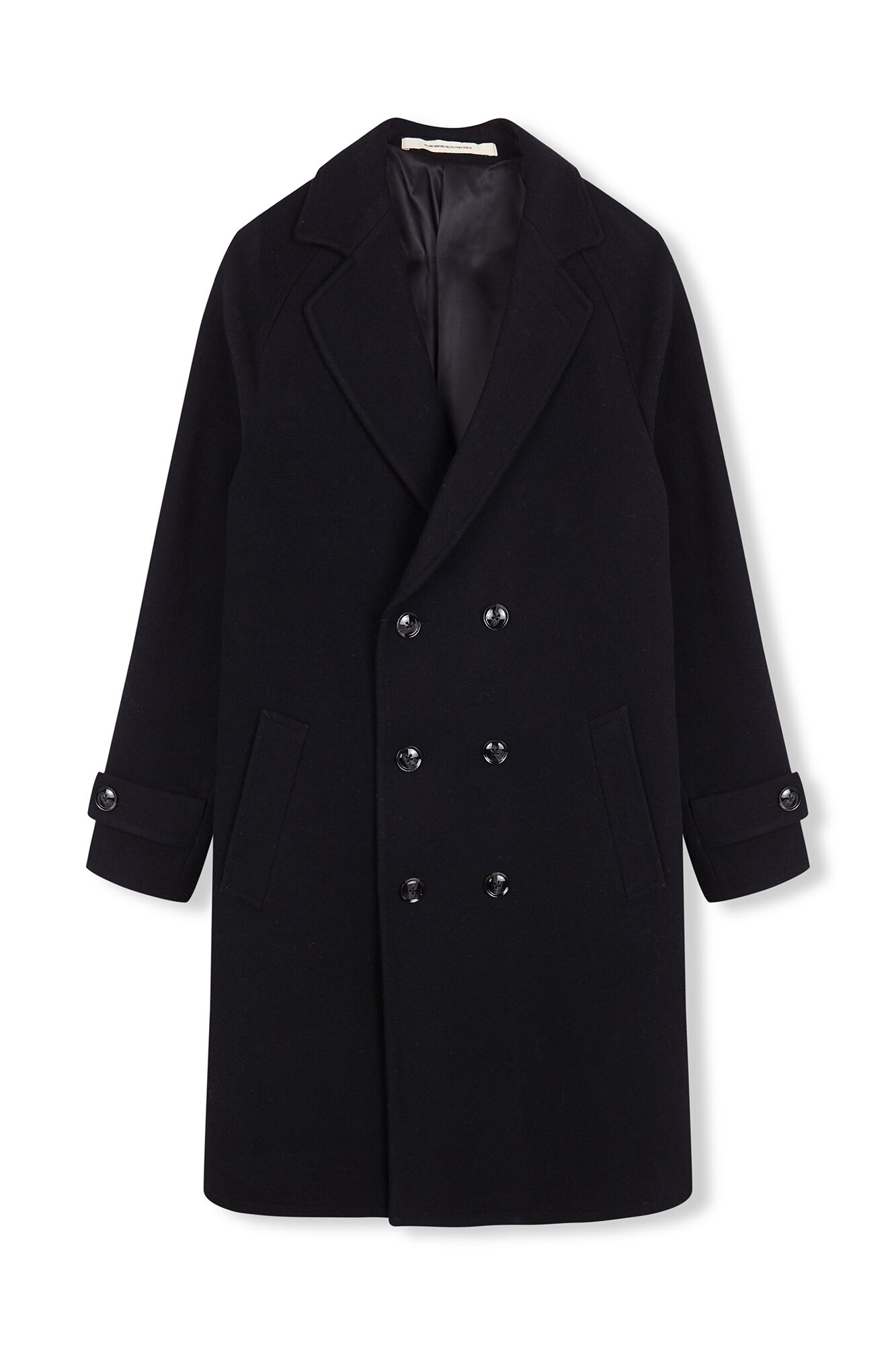 OOTO Sobretudo cruzado de l&atilde; Cinzento