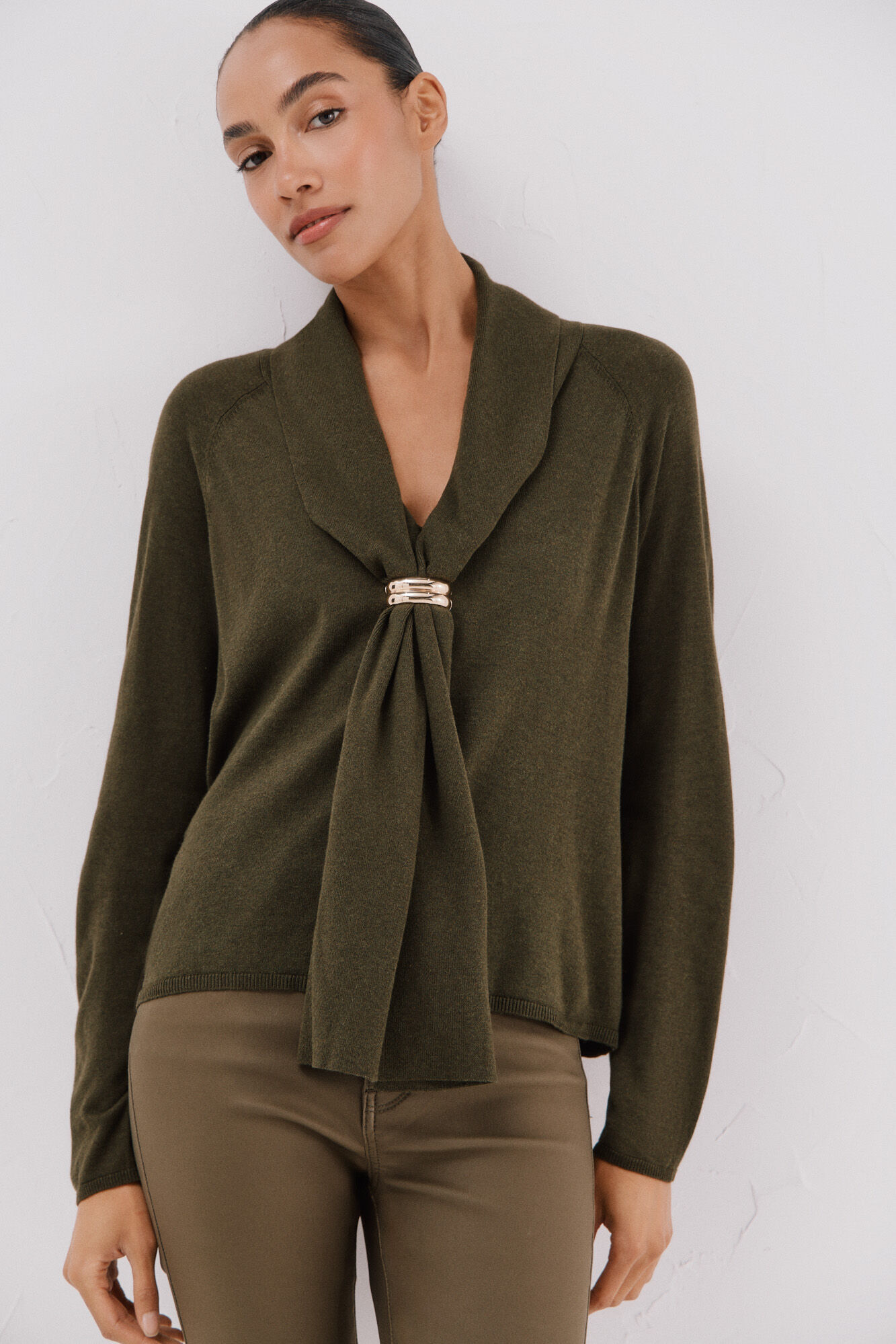 Cortefiel Jersey foulard aro Verde