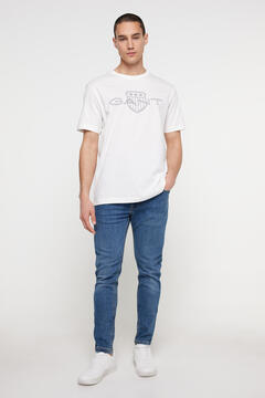 Cortefiel Short-sleeved T-shirt Ivory